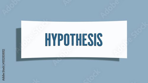 Hypothesis. A card isolated on blue background. photo