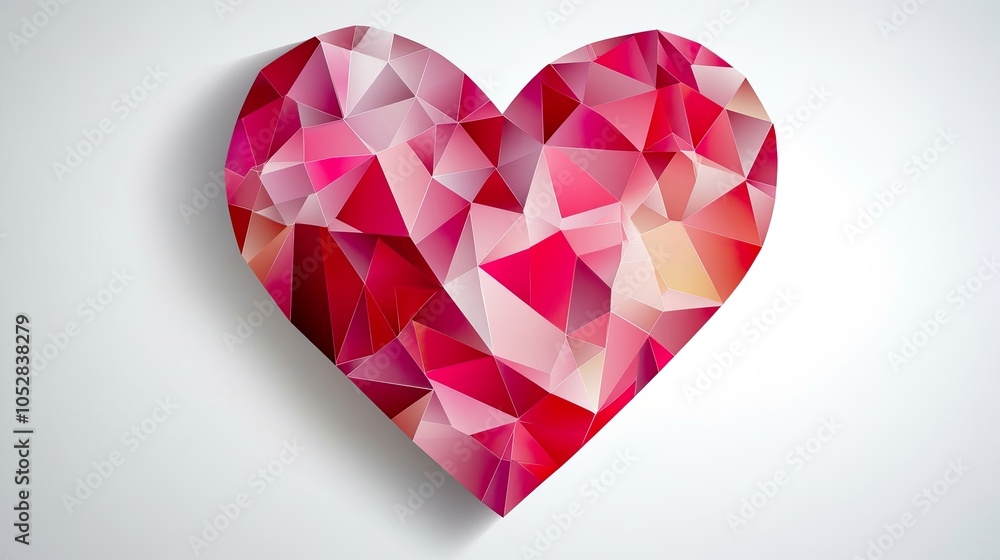 A geometric heart design in vibrant colors. A geometric heart design in vibrant colors.