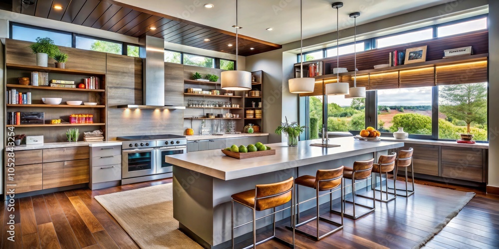 Modern Culinary Haven: Stylish Kitchen with Innovative Design and Functional Space for Cooking Enthusiasts Modern Culinary Haven: Stylish Kitchen with Innovative Design and Functional Space for Cooking Enthusiasts