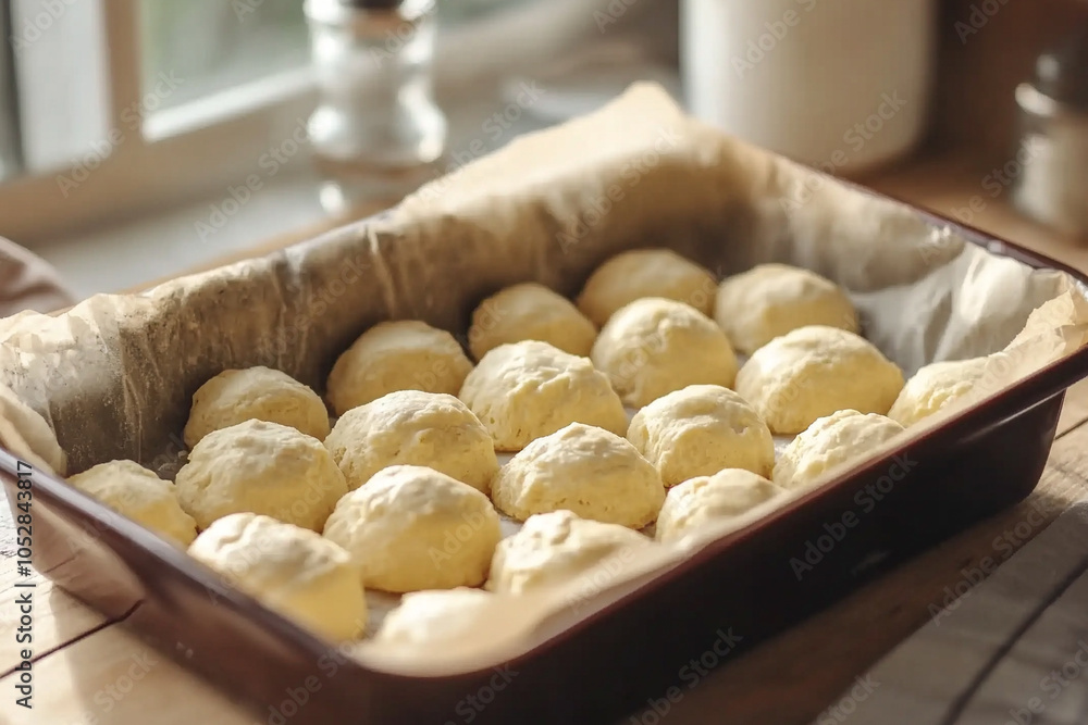 Fresh Homemade bread In Baking Dish Fresh Homemade bread In Baking Dish