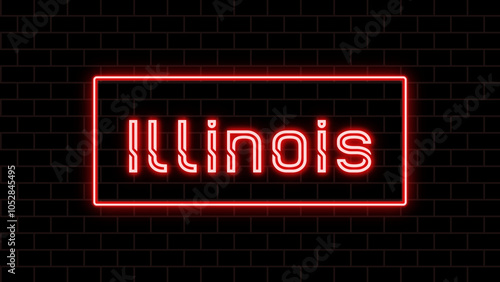 Illinois のネオン文字 photo