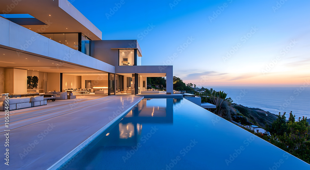 Fototapeta premium Beautiful house by the sea
