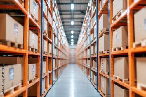 Wallpaper Mural Modern storage facility with automated shelving, hightech and organized Torontodigital.ca