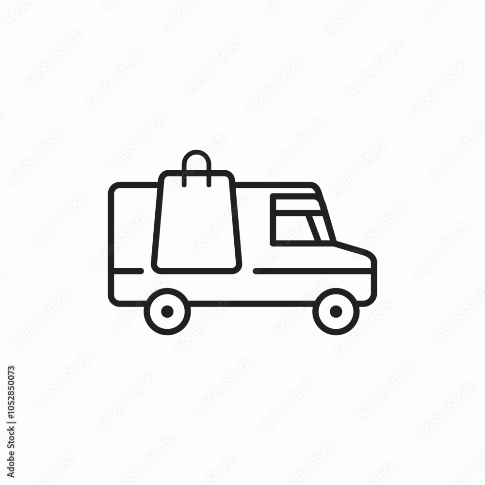 shopping delivery truck icon sign vector shopping delivery truck icon sign vector