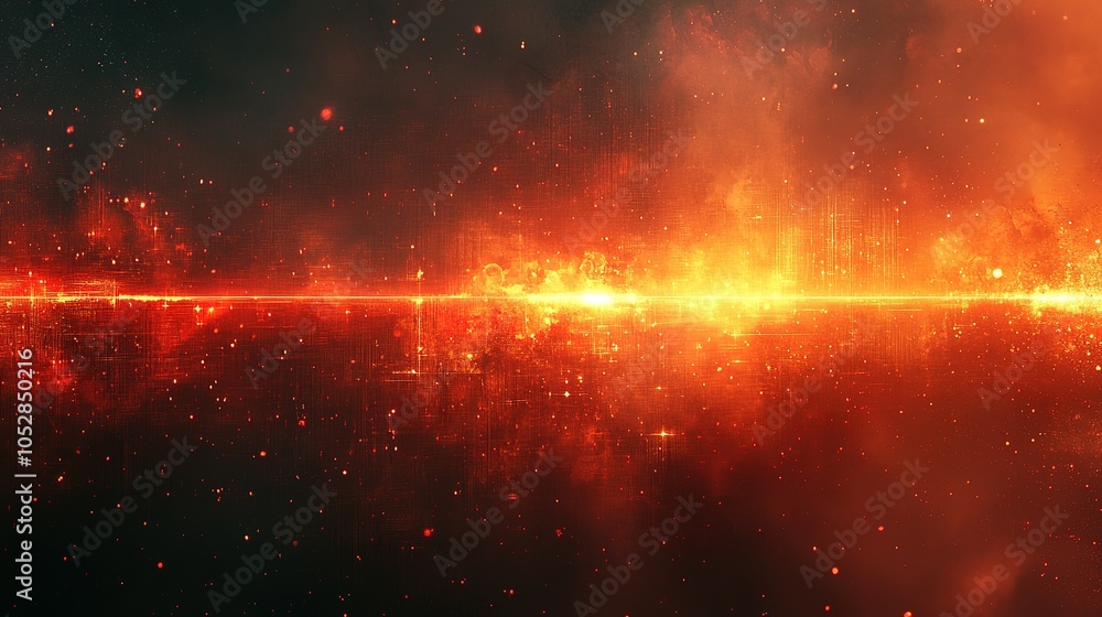 Fototapeta premium Abstract fiery background with glowing lights and textured surface