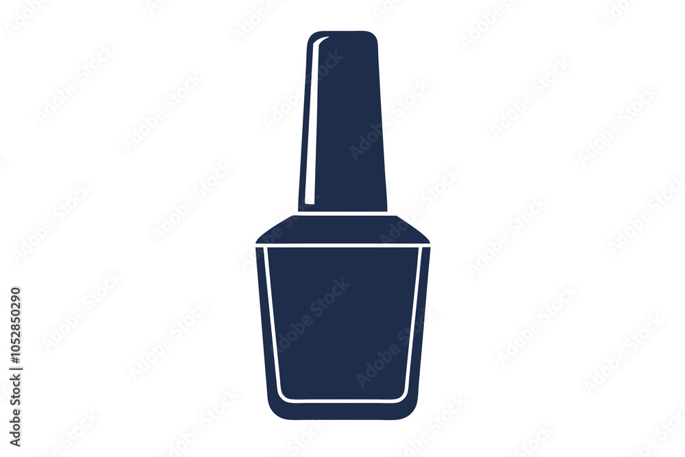 Nail polish bottle black simple icon isolated on white background Nail polish bottle black simple icon isolated on white background