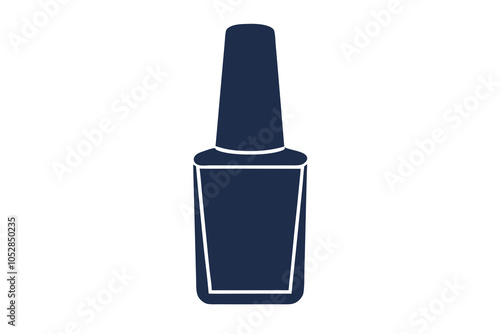  Nail polish bottle black simple icon isolated on white background photo