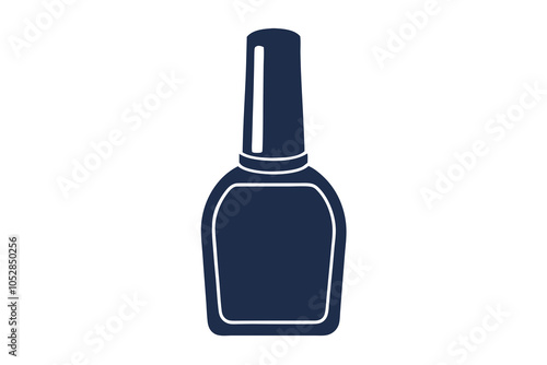  Nail polish bottle black simple icon isolated on white background photo