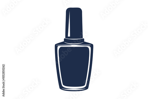  Nail polish bottle black simple icon isolated on white background
