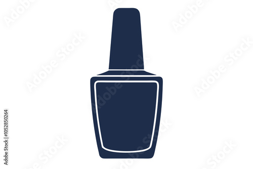  Nail polish bottle black simple icon isolated on white background photo