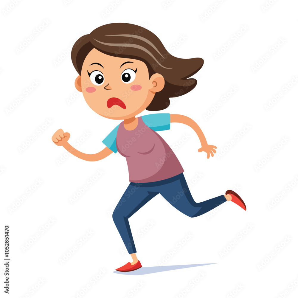 vector madre apurada corriendo preocupada vector madre apurada corriendo preocupada