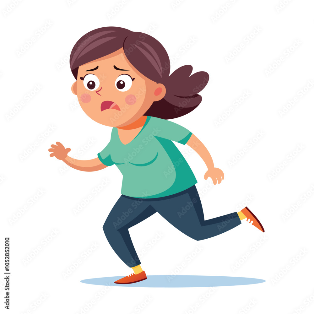 vector madre apurada corriendo preocupada vector madre apurada corriendo preocupada
