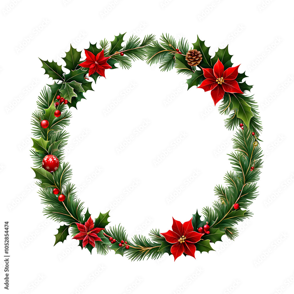 Christmas circle border transparent background Christmas circle border transparent background
