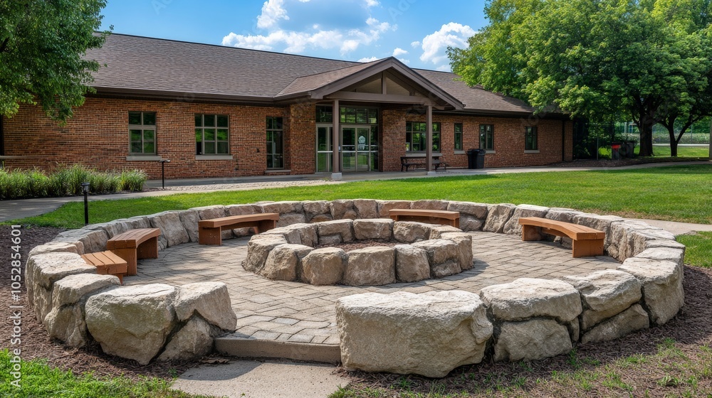 Serene Outdoor Setting for Mindfulness Practice Serene Outdoor Setting for Mindfulness Practice