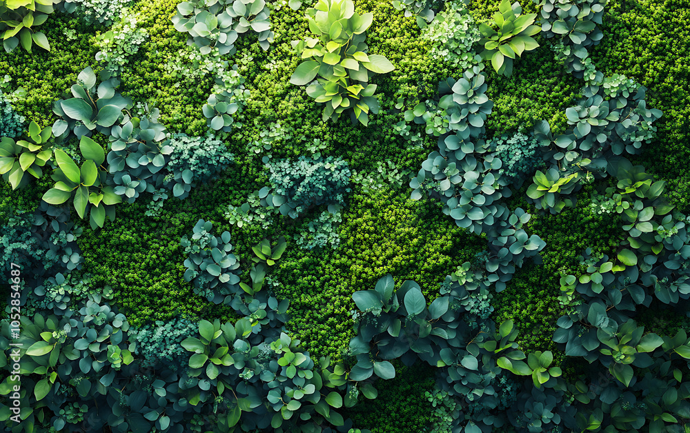Verdant Beauty: Top View of Green Moss Texture Verdant Beauty: Top View of Green Moss Texture
