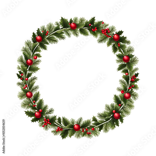 Wallpaper Mural Christmas circle border transparent background Torontodigital.ca