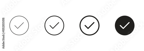 Check mark icon vector. Tick icon vector