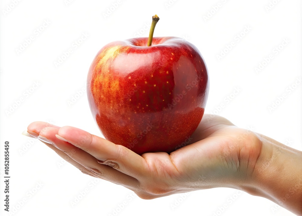 Vibrant Hand Holding an Apple - Flat Design Illustration for Healthy Lifestyle, Nutrition, Fresh Produce, Organic Food, Wellness, Nature, Fruits, Dietary Choices, Minimalist Art, Modern Design Vibrant Hand Holding an Apple - Flat Design Illustration for Healthy Lifestyle, Nutrition, Fresh Produce, Organic Food, Wellness, Nature, Fruits, Dietary Choices, Minimalist Art, Modern Design