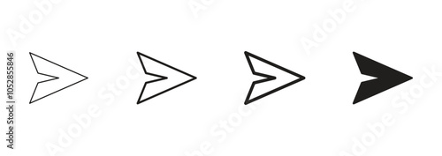 Send icon set.  send message icon