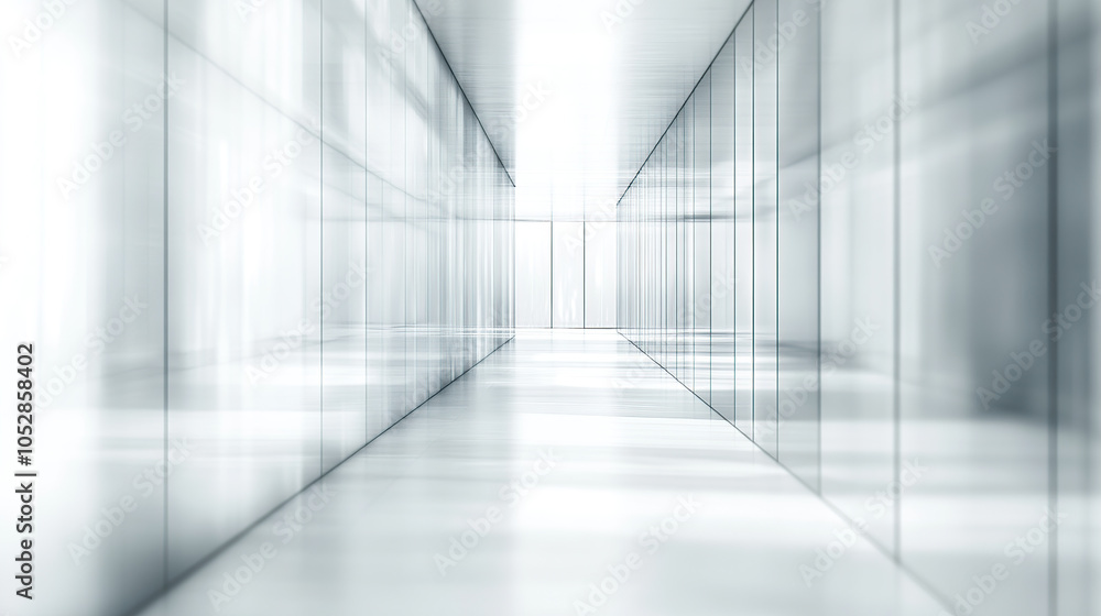 An office with glass doors leading to an open space where people work at desks, blurred background Office bokeh An office with glass doors leading to an open space where people work at desks, blurred background Office bokeh