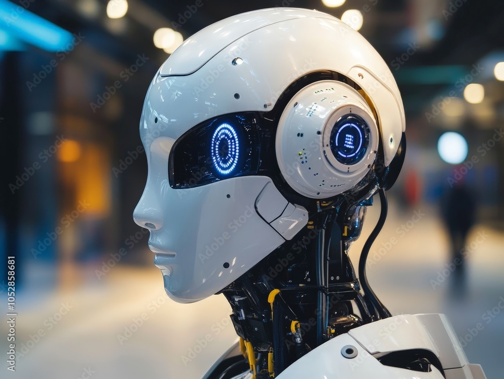 Fototapeta premium A self-learning AI chatbot designed to enhance customer service experiences by answering complex queries in real time.