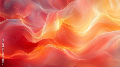 Wallpaper Mural Abstract background with swirling warm colors, orange and red, for design or digital art. Torontodigital.ca