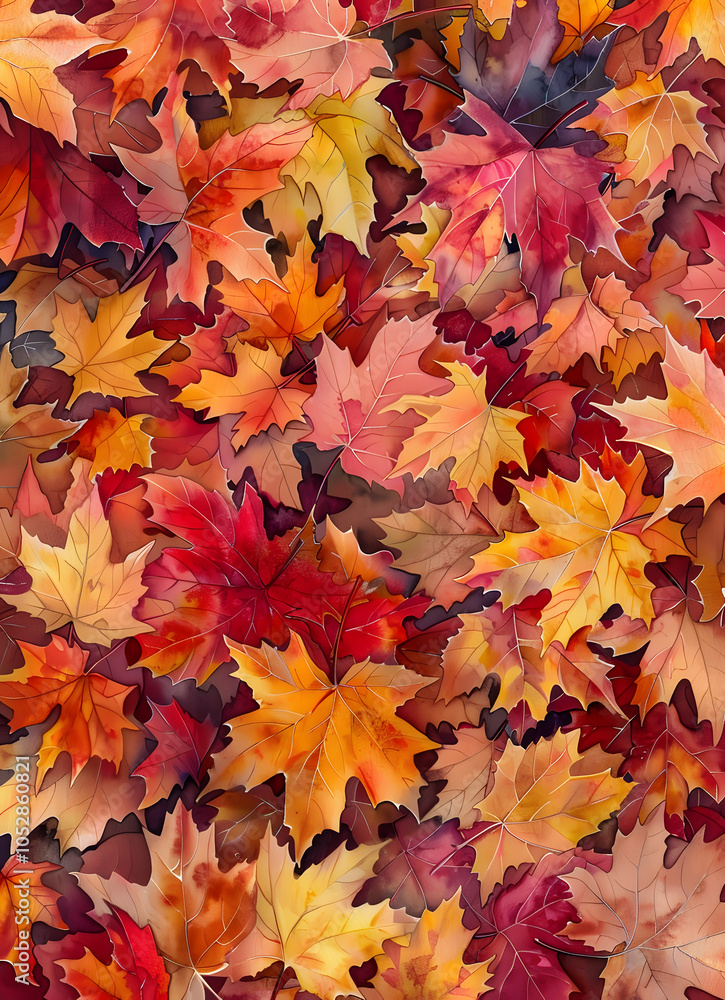 Autumn Watercolor Leaves Collection Autumn Watercolor Leaves Collection