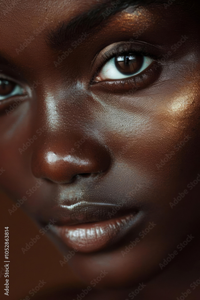 close up shot of beautiful female model with glowing skin and expressive eyes close up shot of beautiful female model with glowing skin and expressive eyes