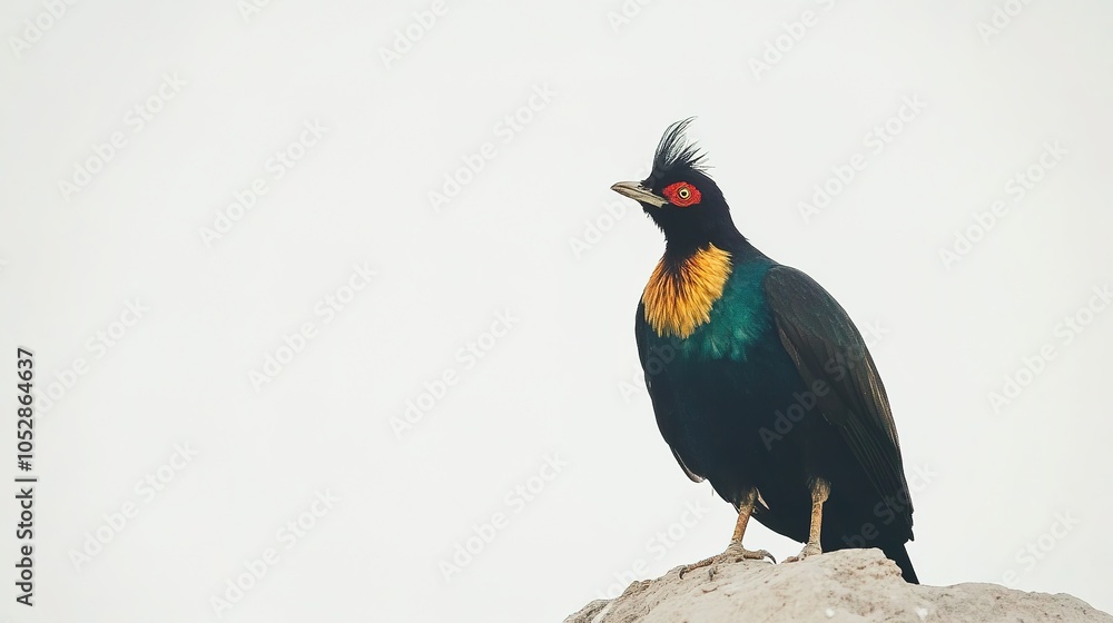 Fototapeta premium Himalayan Monal on White Background