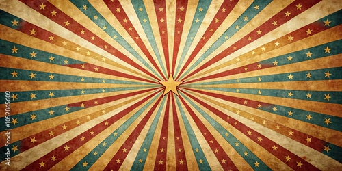 Vintage circus sunburst with retro rays and grunge texture, perfect for a summer fair poster design , vintage, circus, sunburst