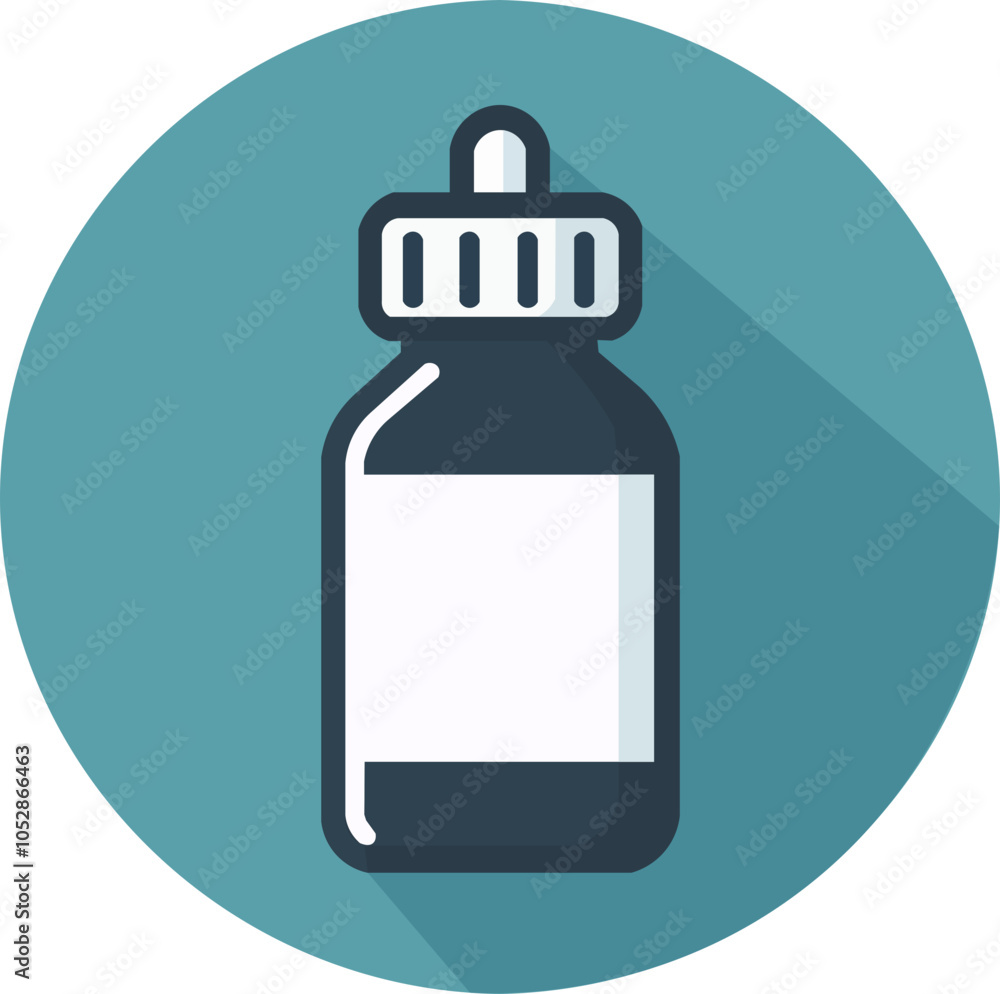 Flat Design Baby Bottle Illustration for Stock Use Flat Design Baby Bottle Illustration for Stock Use