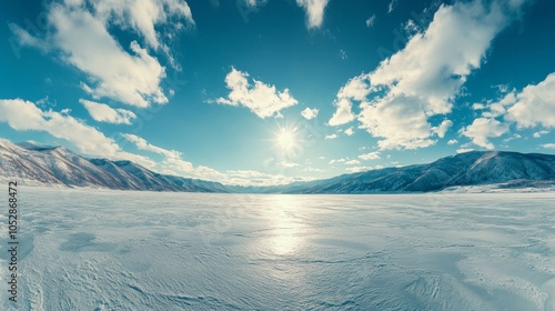 snow covered mountains