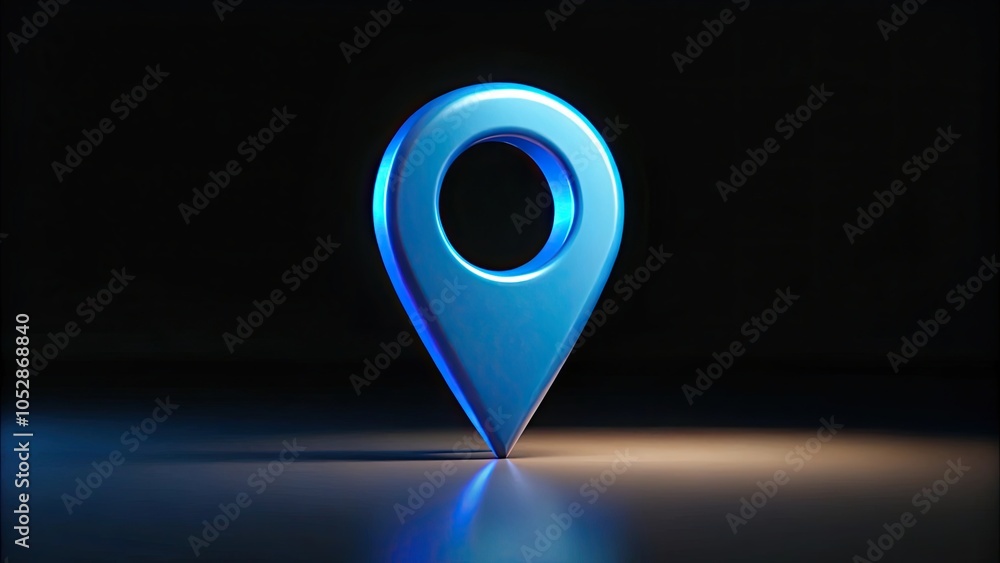 Blue color location tracking on black background, blue, color, location tracking, black background, technology Blue color location tracking on black background, blue, color, location tracking, black background, technology