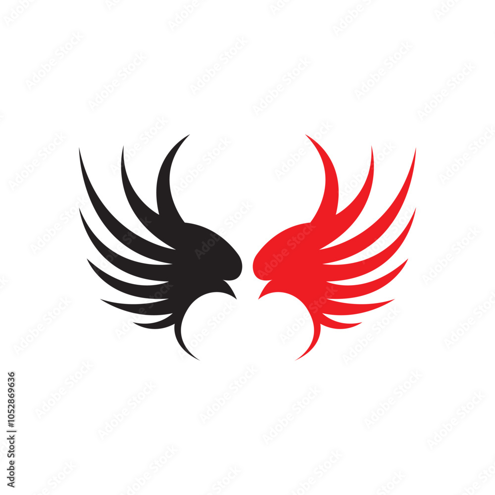 Fototapeta premium Wings Logo Bird Wings Vector Illustration Brand Design Template