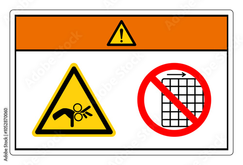 Warning Roller Do Not Remove Guard Symbol Sign, Vector Illustration, Isolate On White Background Label .EPS10