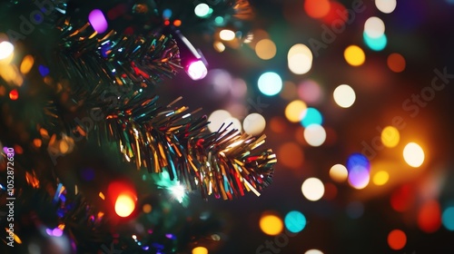 Wallpaper Mural Bright Vibrant Christmas Eve Decorations With Tinsel Torontodigital.ca