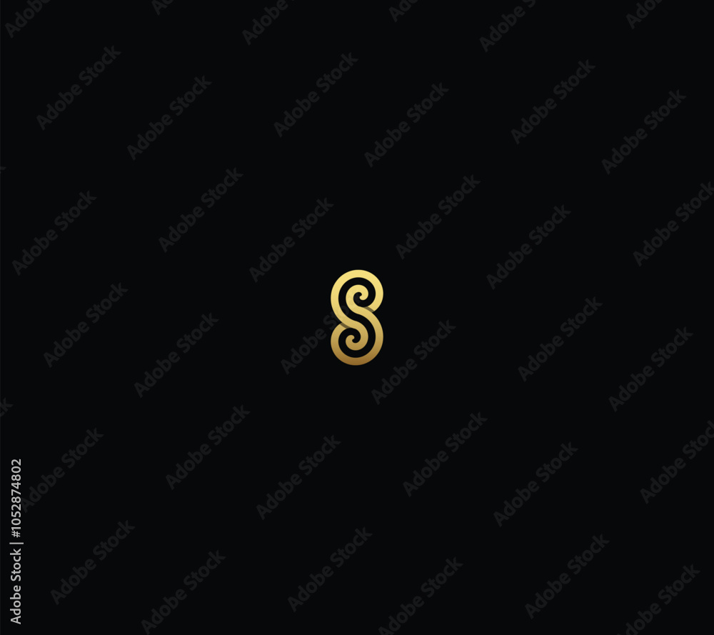 Luxury Monogram Letter SS S8 8S Logo Design Inspiration with black background. Luxury Monogram Letter SS S8 8S Logo Design Inspiration with black background.