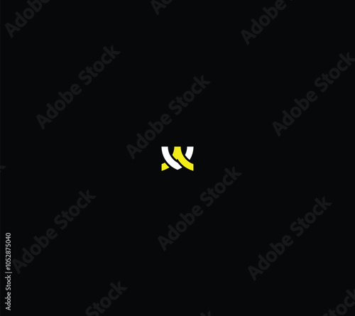 AV or WA monogram with black background. 
