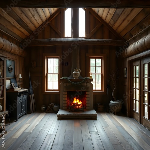 fireplace in the living room