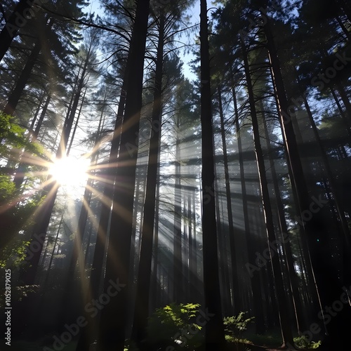 sunlight in the forest