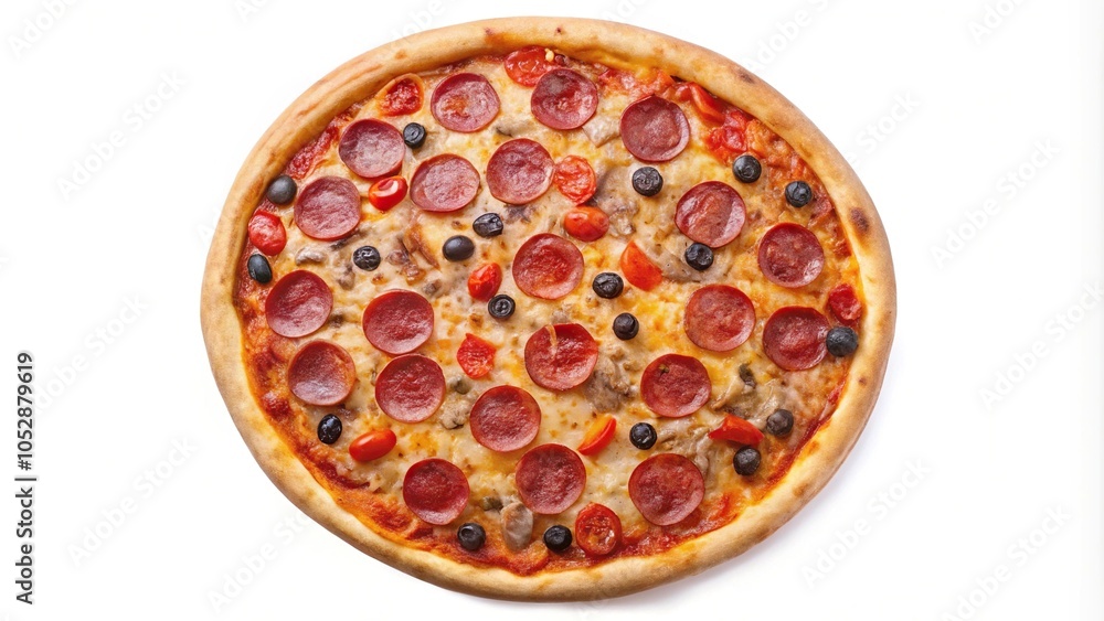 Pizza on a white background Pizza on a white background