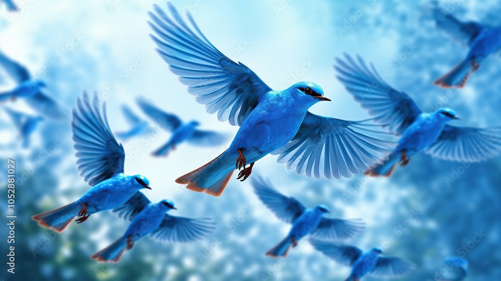 blue flying birds blue flying birds