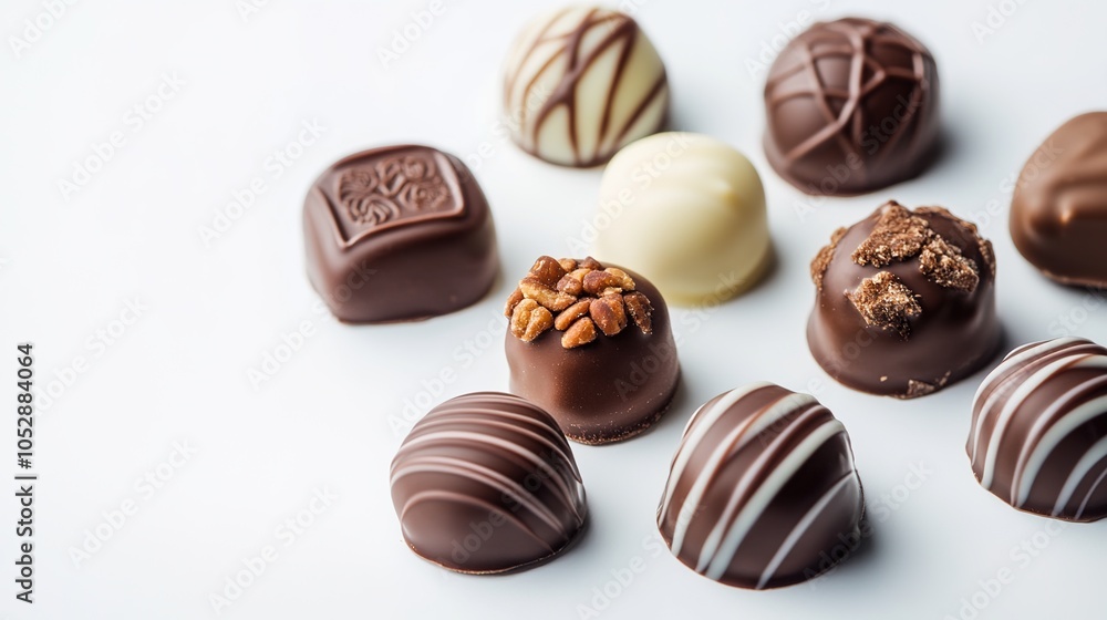 Delicious Chocolate on a White Background, Showcasing the Rich Texture and Tempting Color of This Classic Treat, Perfect for Confectionery Promotions and Culinary Designs Delicious Chocolate on a White Background, Showcasing the Rich Texture and Tempting Color of This Classic Treat, Perfect for Confectionery Promotions and Culinary Designs