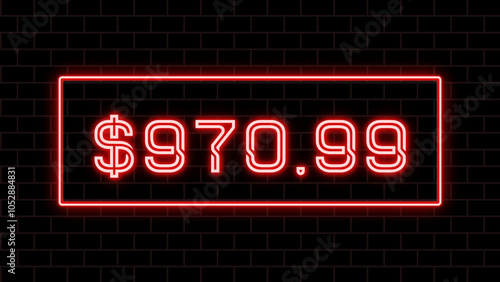 $970.99 のネオン文字 photo