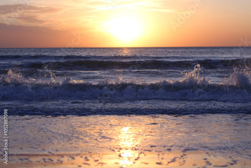 sunset on the beach