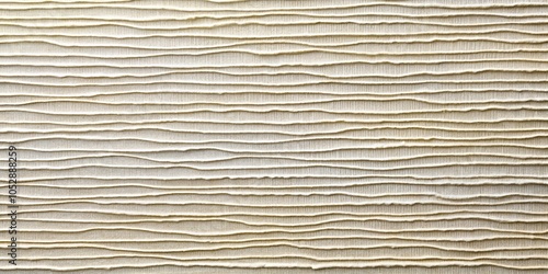 Subtle Horizontal Lines Embossed in a Creamy Beige Fabric