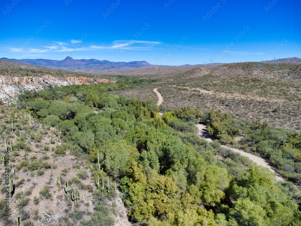 Fototapeta premium desert wilderness infrastructure