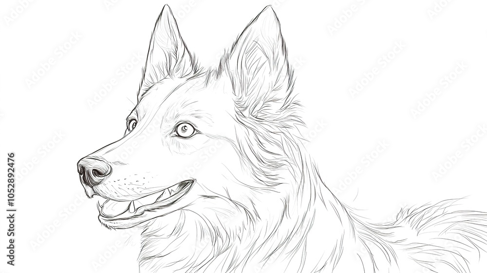 Elegant Dog Line Art Illustration, Capturing the Grace and Character of Canines with Minimalist Design and Clean Lines, Perfect for Dog Lovers and Art Enthusiasts Elegant Dog Line Art Illustration, Capturing the Grace and Character of Canines with Minimalist Design and Clean Lines, Perfect for Dog Lovers and Art Enthusiasts