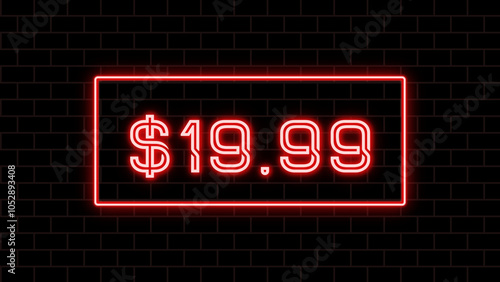 $19.99 のネオン文字