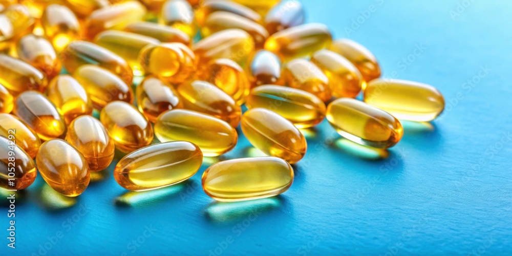 fish oil capsules arranged neatly on vibrant blue paper, healthy, supplements, omega-3, nutrition, health, vitamins fish oil capsules arranged neatly on vibrant blue paper, healthy, supplements, omega-3, nutrition, health, vitamins